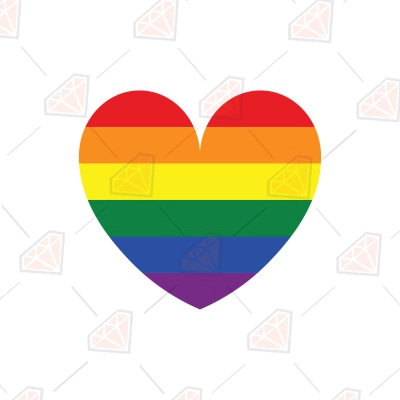 Pride Rainbow Heart SVG, Lgbt Design | PremiumSVG