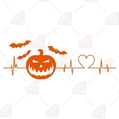 Pumpkin Heartbeat Svg Cut File | PremiumSVG