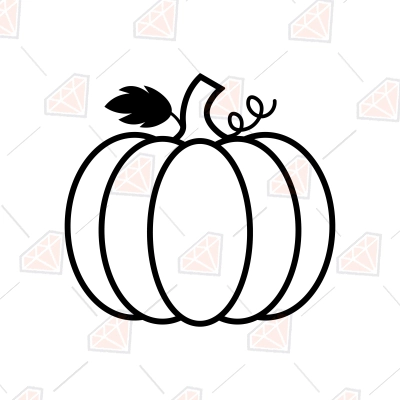 Pumpkin SVG Outline, Pumpkin Vector Files | PremiumSVG