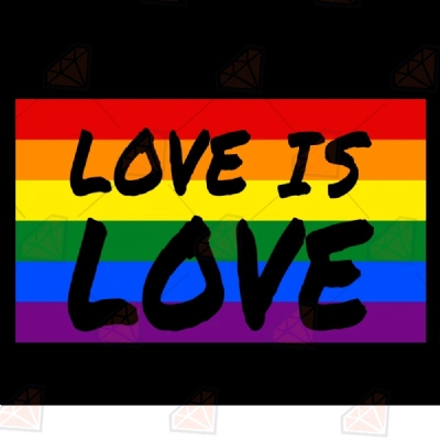 Love Is Love Flag SVG, Gay Pride Flag SVG | PremiumSVG