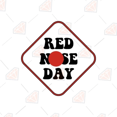 Red Nose Day Sign SVG Cut File | PremiumSVG