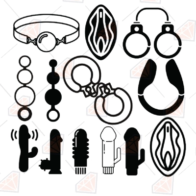 Sex Toys Bundle SVG Sex Toys Clipart Cut Files