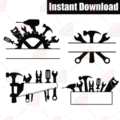 Split Tools SVG, Handyman Daddy Monogram SVG Cut File | PremiumSVG