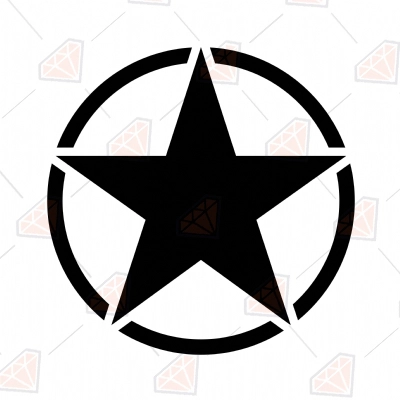 Star In Circle SVG, Jeep Star SVG Cut File for Car Decal | PremiumSVG