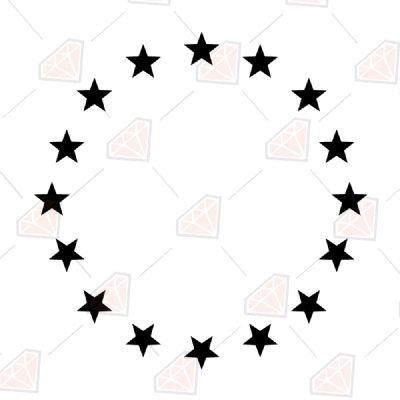 Star Wreath SVG Cut Files | Wreath Clipart | PremiumSVG