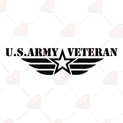 U.S. Army Veteran SVG with Star, Veteran Day SVG | PremiumSVG