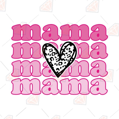 Valentine's Day Mama SVG, Retro Mama Sublimation Design | PremiumSVG