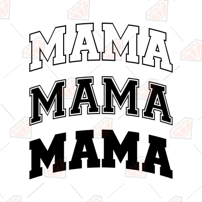 Mama SVG Bundle with Varsity Font, Mama SVG with Jersey | PremiumSVG