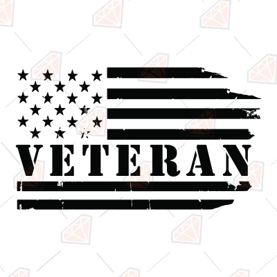 Veteran Day US Flag SVG, Distressed Veteran Flag SVG Cut File | PremiumSVG