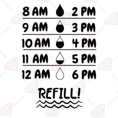 Water Bottle Refill SVG, Instant Download | PremiumSVG