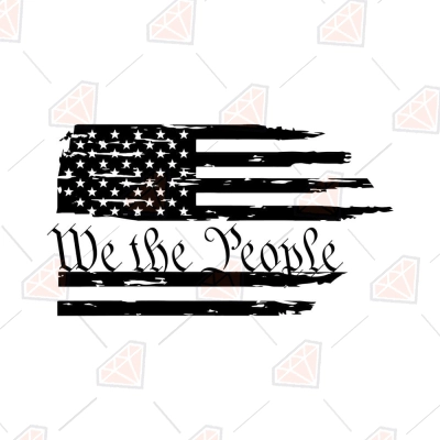 We the People SVG with Distressed American Flag | PremiumSVG