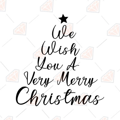 We Wish You A Very Merry Christmas SVG, Christmas Tree SVG | PremiumSVG