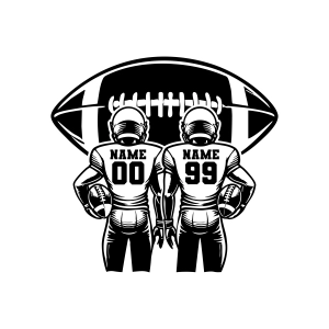 2 Football Players SVG Football SVG