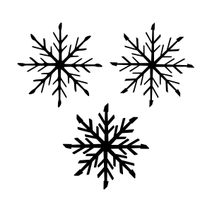 3 Snowflakes SVG Designs Snowflake SVG