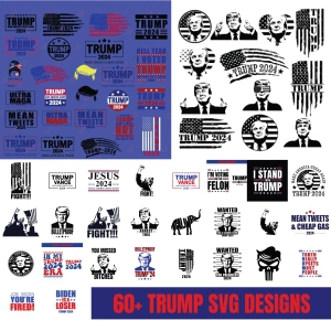 Huge TRUMP SVG Bundle, Trump SVG Files, PNG for Cricut, Silhouette USA SVG