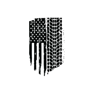 American Flag Tire Track SVG Jeep SVG