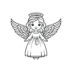 Angel Girl SVG Drawings