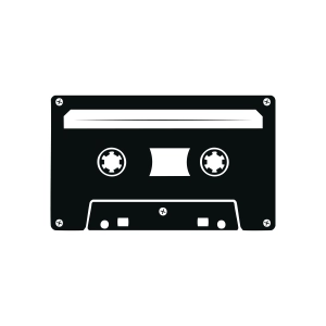 Audio Cassette Tape SVG Silhouette Music SVG