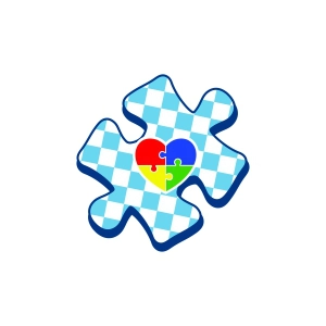 Autism SVG Puzzle with Heart Autism SVG