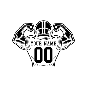 Back Of Football Player SVG File Football SVG