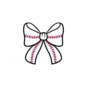 Baseball Coquette Bow SVG Bow SVG