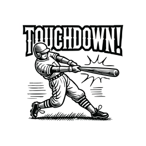 Baseball Touchdown SVG Baseball SVG