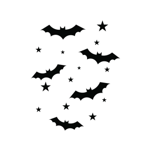 Bats and Stars SVG, Bats SVG Halloween Scenes Halloween SVG