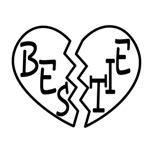 Bestie Broken Heart SVG Files for Cricut Valentine's Day SVG