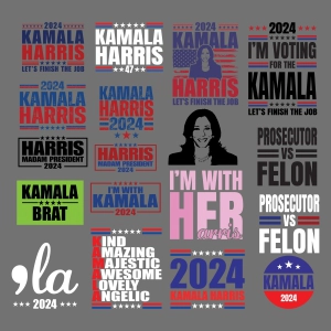 BIG Kamala Harris SVG Bundle, 2024 Kamala Harris President SVG USA SVG