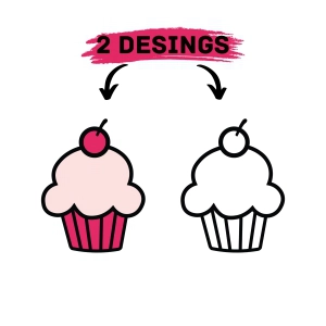 Birthday Cupcake SVG with Cherry Snack