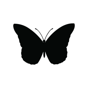 Black Plain Butterfly Clipart SVG, Butterfly Vector Instant Download Butterfly SVG