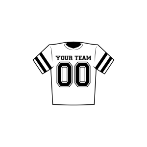 Blank Football Jersey SVG Back and Front Football SVG