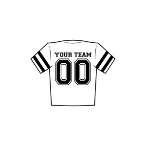 Blank Football Jersey SVG Back and Front Football SVG