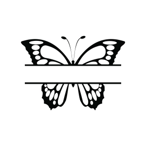 Butterfly Monogram SVG, Split Butterfly SVG for Cricut Insects/Reptiles SVG