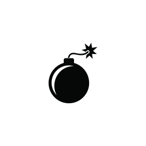 Cartoon Bomb Silhouette SVG Cartoons