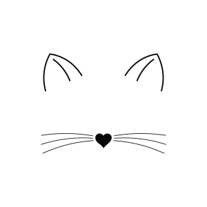 Cat Face SVG with Ears Cat SVG