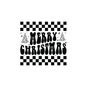 Checkered Merry Christmas SVG, Trendy Christmas PNG Christmas SVG