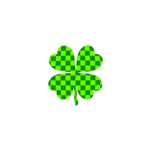 Checkered Shamrock SVG PNG Shamrock SVG