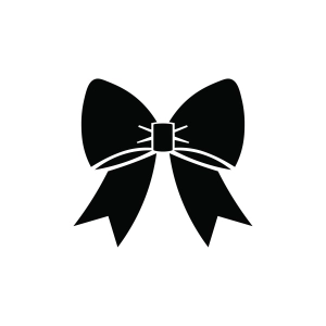 Cheer Bow SVG, Bow Silhouette Clipart Design Vector Illustration