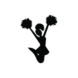 Cheer Girl Silhouette, Cheer Girl SVG Sports SVG