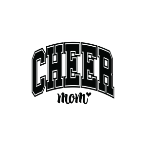 Cheer Mom SVG with Varsity Font Cheerleading SVG