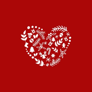 Christmas Heart SVG with Christmas Elements Christmas SVG