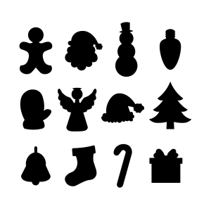 Christmas Holiday Shape Cliparts SVG Christmas SVG