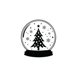 Christmas Snow Globe SVG Christmas SVG