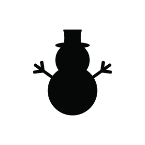 Christmas Snowman Silhouette SVG Christmas SVG