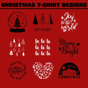 Christmas T-shirt SVG Bundle, Christmas SVG Shirt Files Christmas SVG