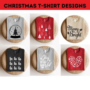 Christmas T-shirt SVG Bundle, Christmas SVG Shirt Files Christmas SVG