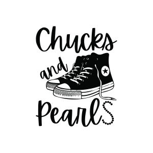 Chucks and Pearls SVG PNG, Kamala Harris SVG Cutting File USA SVG