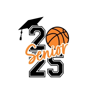 Class of 2025 SVG with Basketball Graduation SVG