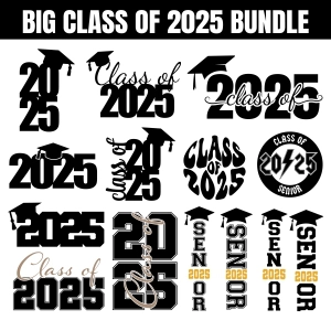 Class of 2025 SVG Bundle, 14 Senior SVG Designs Graduation SVG